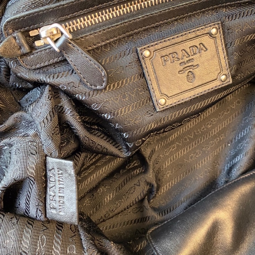 Vintage PRADA Nylon Ruffle Handbag - Picture 7 of 16